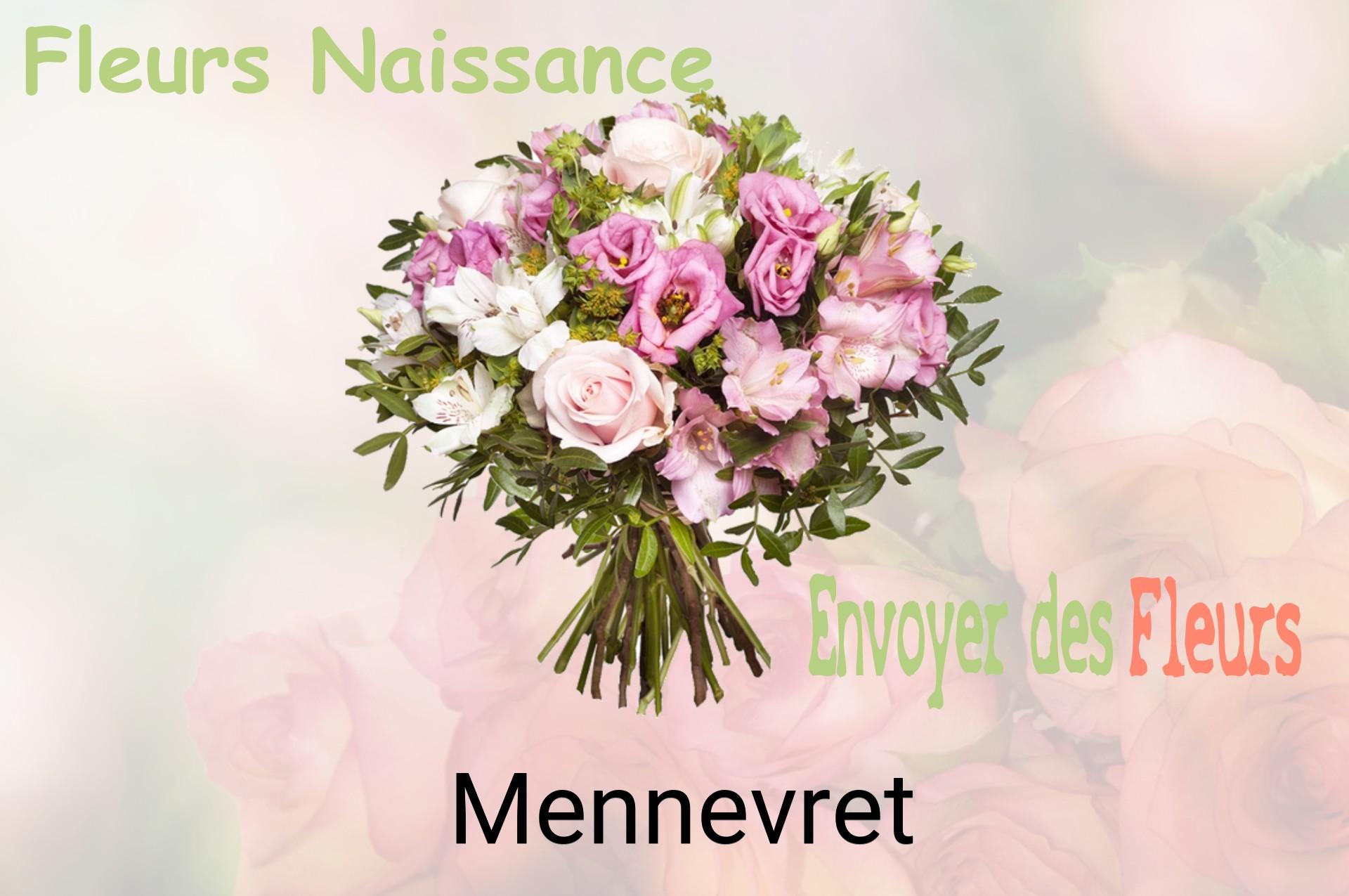Bouquet de fleurs de naissance livré à Mennevret