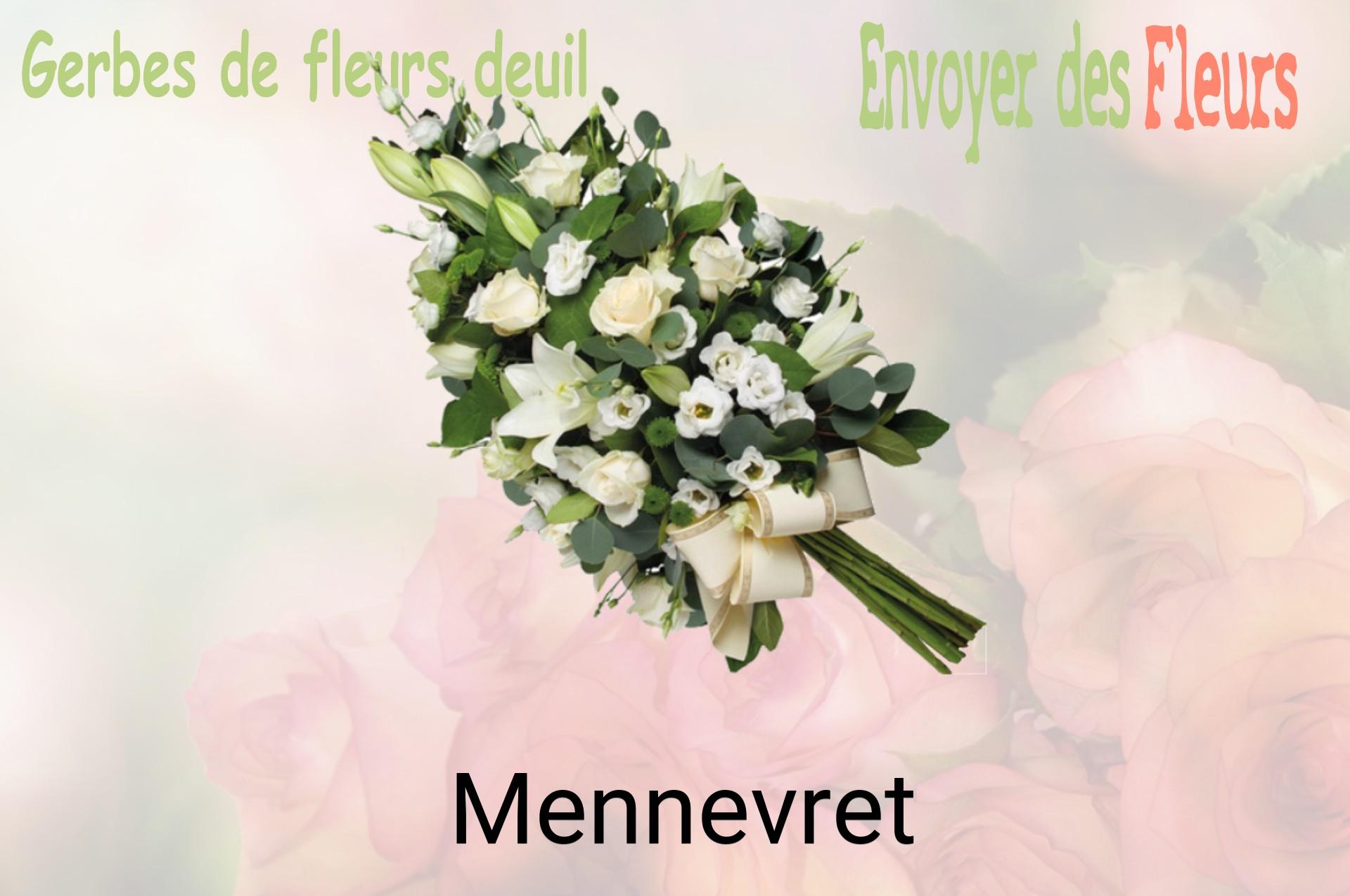 Gerbe de fleurs de deuil livrée à Mennevret
